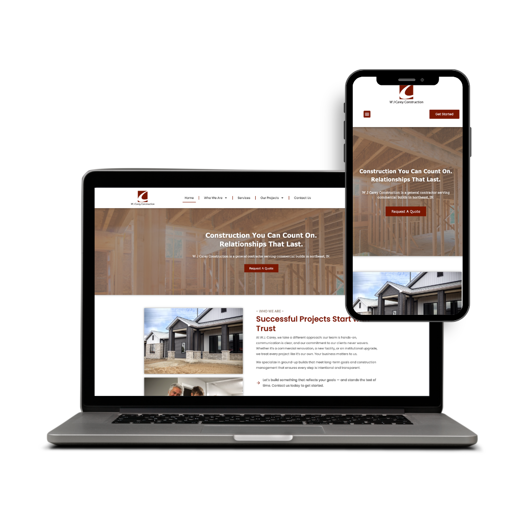 WJ Carey Website Mockup